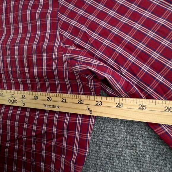 Brooks Brothers Button Up Shirt Men Long Sleeve Cotton Regent Large Red Plaid - Picture 6 of 13